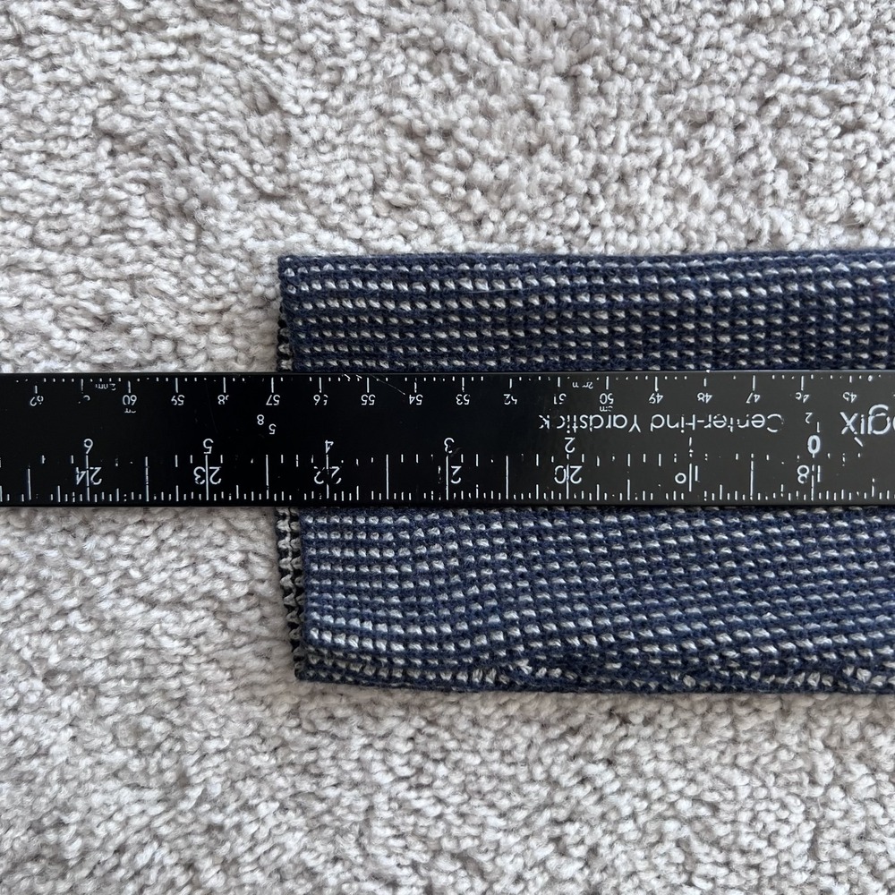 Margaret O'Leary Two Tone Open Front Cardigan Sweater Womens M Blue Pockets - Picture 14 of 14